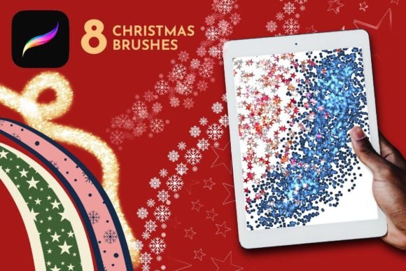 Download Christmas Procreate Brush, Xmas Stamps - Stamp Collection