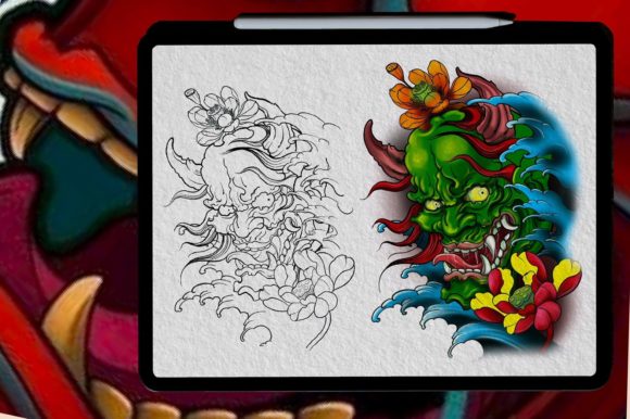 Download Hanya Mask Tattoo Brush Stamp Vol.2 - Stamp Collection