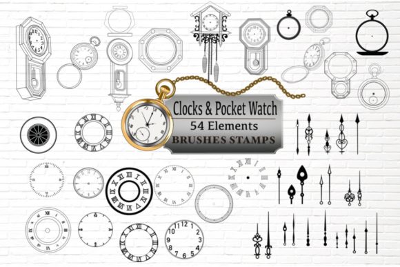 Download Clock Builder Procreate Brush Stamps - Stamp Collection