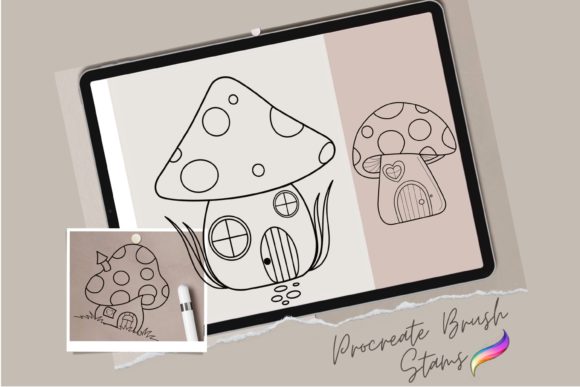 Download Procreate Brushset Mushroom, BrushStamps - Stamp Collection