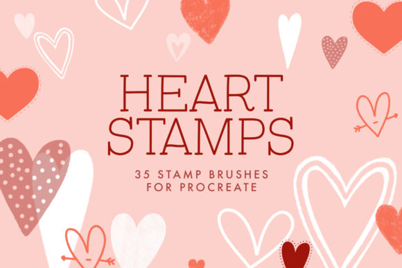 Download Procreate Heart Stamp Brushes - Stamp Collection