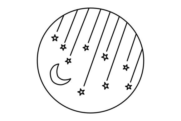 Download Moon and Stars Procreate Brush Stamp - Stamp Collection