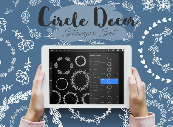 Download Procreate Stamps Decoration Circle Brush - Stamp Collection