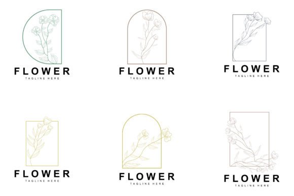 Download Floral Logo, Leaves and Flowers Botanica - Floral Collection