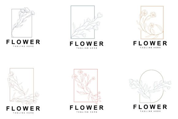 Download Floral Logo, Leaves and Flowers Botanica - Floral Collection