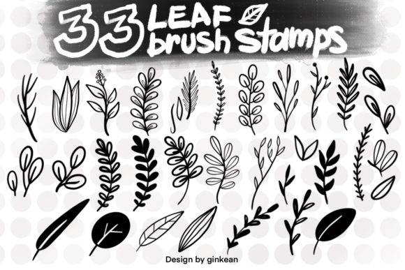 Download 33 Leaf Brush Stamps for Procreate&nbsp; - Stamp Collection