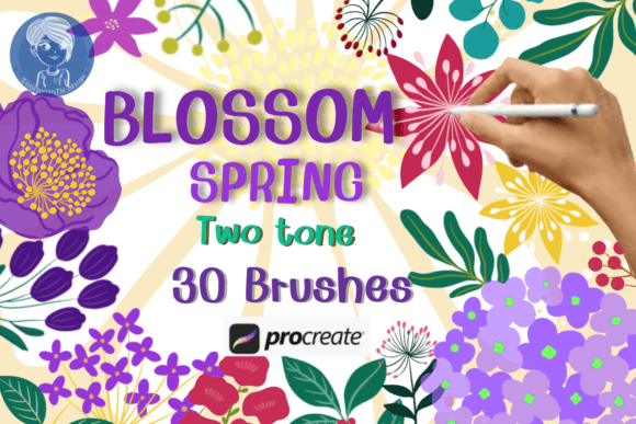 Download Blossom Spring Brush Stamp Procreate - Stamp Collection