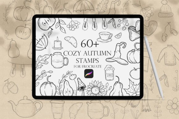Download Cozy Autumn Procreate Stamps - Stamp Collection