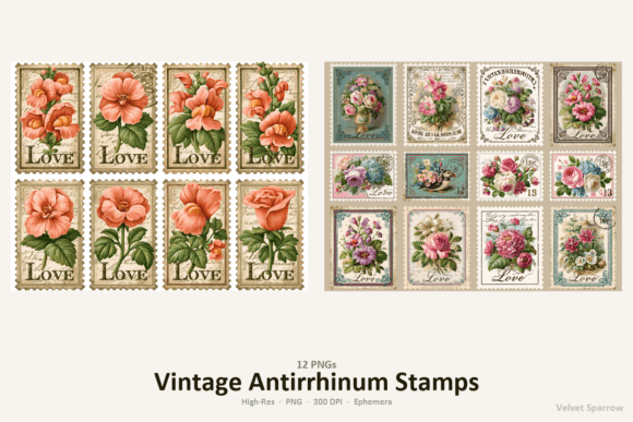 Download Vintage Antirrhinum Stamps - Stamp Collection