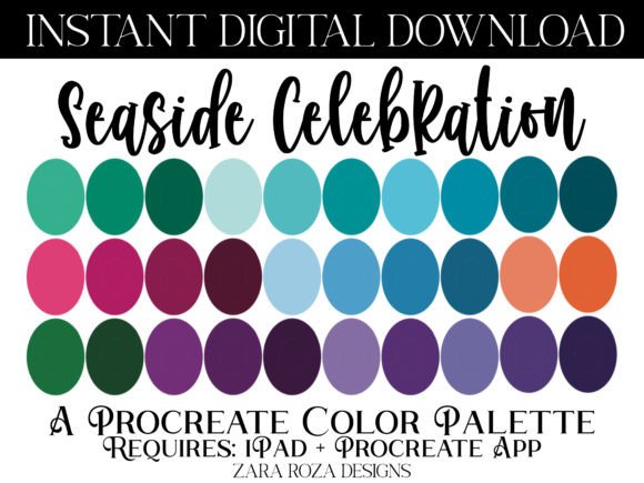 Download Seaside Celebration Procreate Palette - Premium Resources