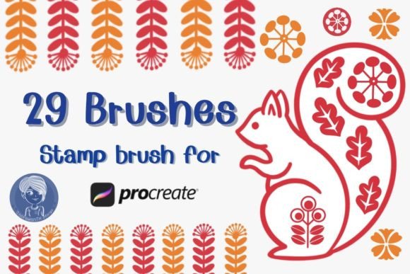 Download Scandinavian V1 Stamp Brushes Procreate - Stamp Collection