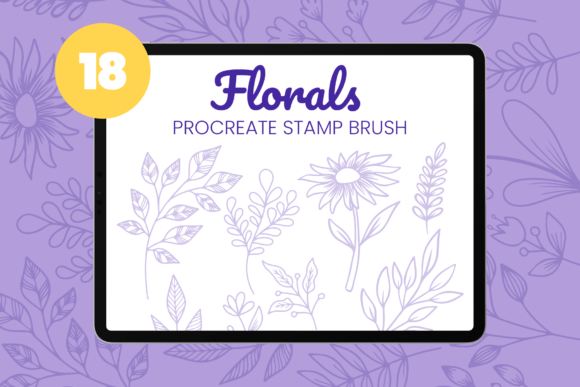 Download Florals Procreate Stamp Brush Vol1 - Stamp Collection